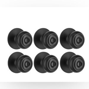 Defiant- Hartford Matte Black Bed/Bath Door Knob Contractor 6 Pack. New